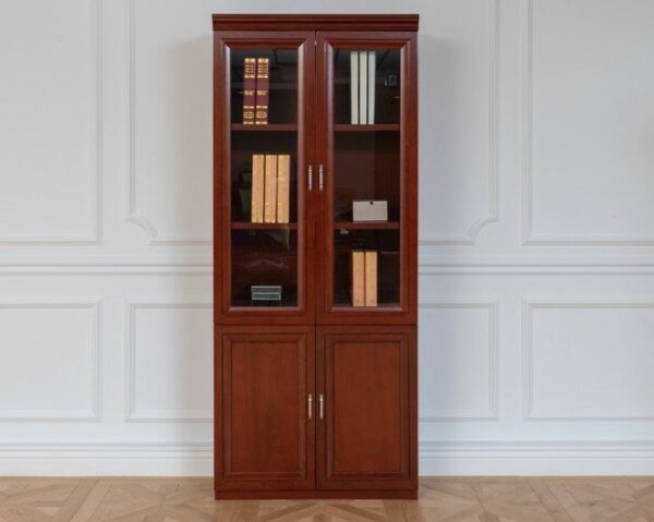 Wooden Half-Glass Office Cabinet